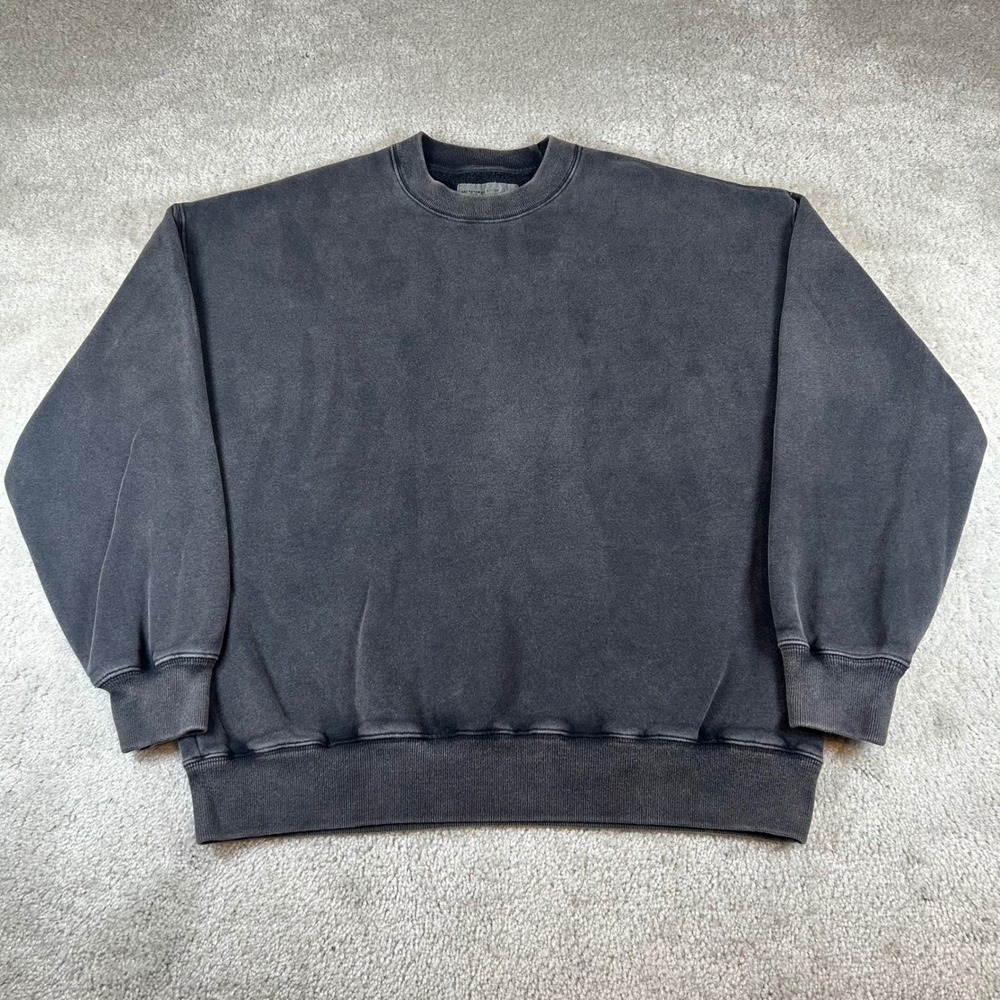 Abercrombie & Fitch Sweatshirt Mens Small Black Soft A&F Essentials Relaxed Fit